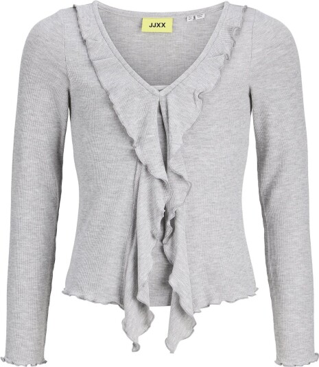 JJXX Kids Jxuma Ls Rib Bow Top Jrs Grl   Grey   164
