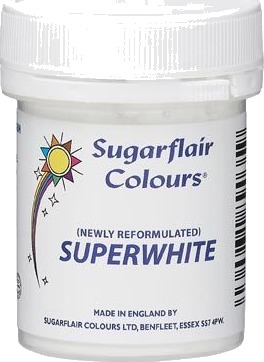 Sugarflair Pulverfarge Superwhite 20g 