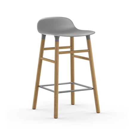 Form Barstol Grå/Eik 65 cm Form Barstol Grå/Eik 65 cm