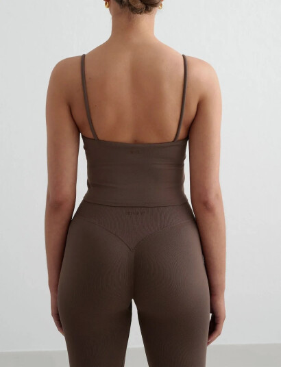 aim´n Shape Seamless Strap Singlet - Brown - L
