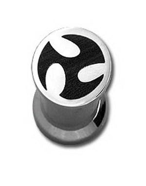 Utgått Black Blade Piercing Plugg Strl 4 mm
