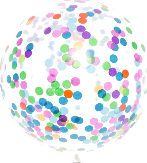 Partydeco Kjempeballong med Konfetti BK36-1-000