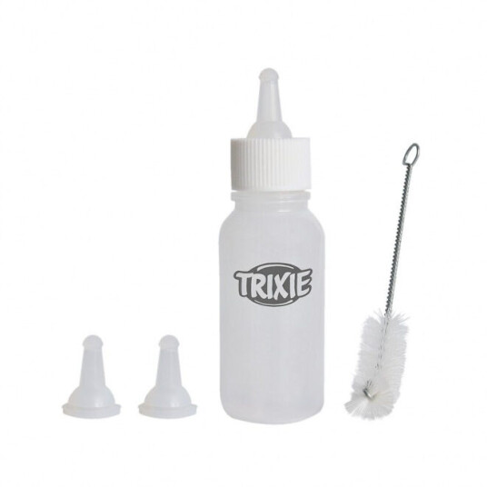 Trixie Valp Flaskesett med Flaskebørste og 3 Silikon Smoker 57 ml