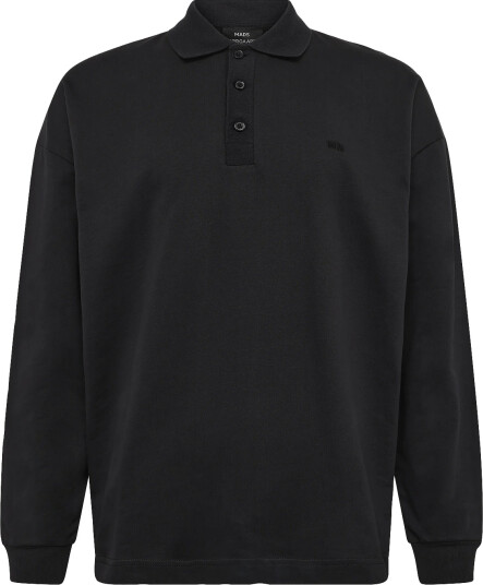 Mads Nørgaard Light Terry Polo Sweat Black XL
