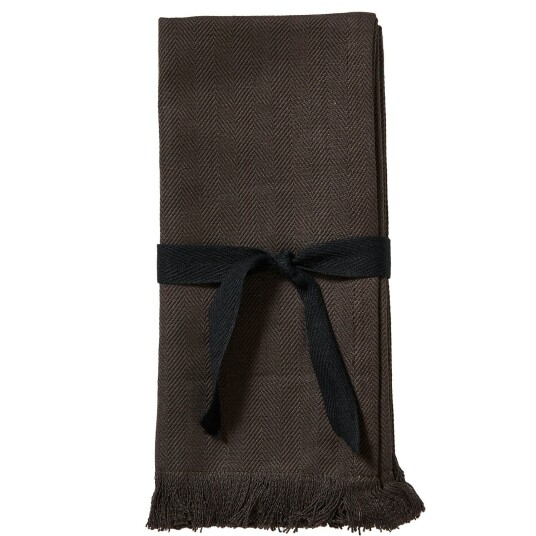 Muubs Umami Serviett 45x45 cm 2 pk Brun / Sort Muubs Umami Serviett 45x45 cm 2 pk Brun / Sort