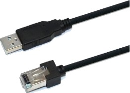 Newland Cbl026u Rj-45 Usb-A 2 M Sort Newland Cbl026u Rj-45 Usb-A 2 M Sort