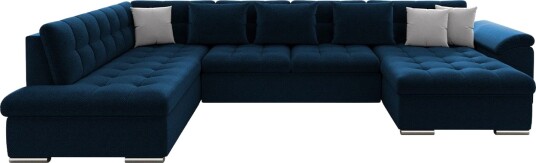 Dynir Sofa med Sjeselong og Divan 4 seter   Blå/Beige