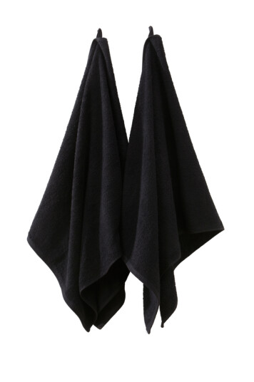 Jotex AMELIE badehåndkle 2-pk Svart marmor izmir/røykfarget mattsvart 1038436-10-94 1038436-03-94
