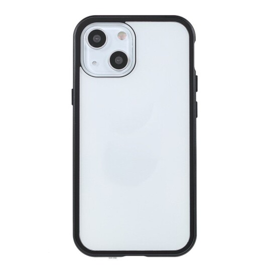 INCOVER iPhone 13 Magnetisk Metall Deksel med Glass Foran & Bak - Svart