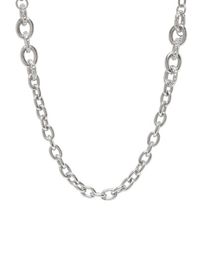 Bud to rose Ridge Mix Chunky Long Neckace Gold Silver ONE SIZE
