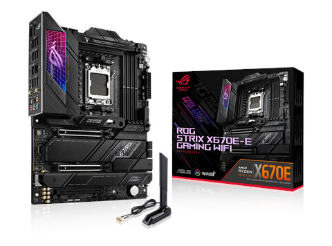 ASUS ROG STRIX X670E-E GAMING WIFI Hovedkort - AMD X670 - AMD AM5 socket - DDR5 RAM - ATX