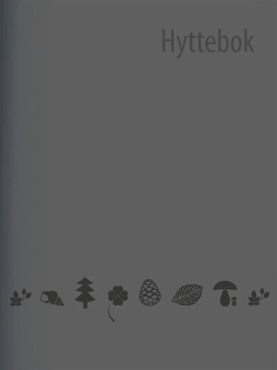 Hyttebok Innb. Imit.Skinn Grå Metallic