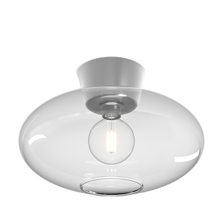 Belid Bullo XL Plafond Ø 38 cm Aluminium/Klar 1696654-08-0 1696654-10-0