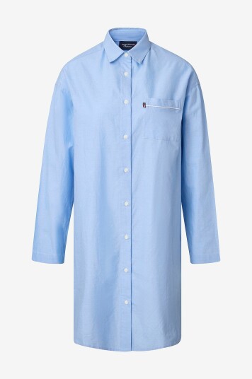 Lexington Icons Nattskjorte Luna Cotton Light Oxford Blå