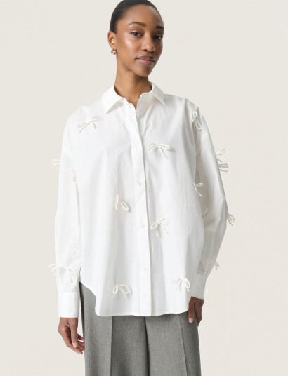 Soaked in Luxury Sljoa Bow Shirt - White - XS