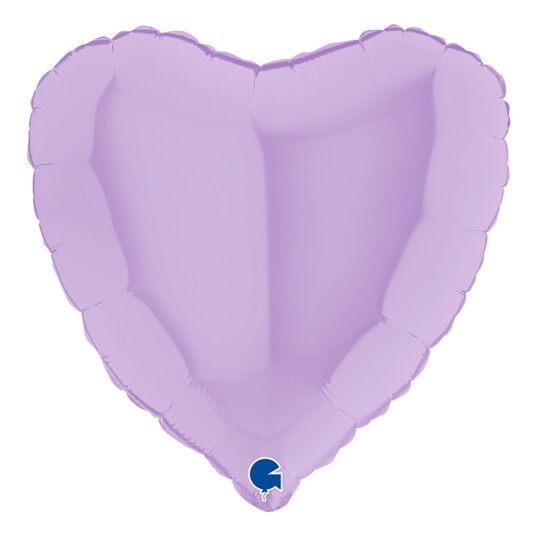 Ballongkungen AB Folieballong Hjerte Pastell-Lilla Matt - 91 cm