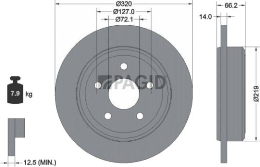 PAGID 54774NC Bremseskive PAGID 54774NC Bremseskive