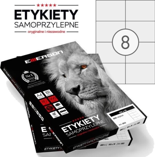 Emerson Etikett 105X74 Eta4105x074w
