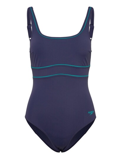 Speedo Solid Contour Eclipse One Piece Navy 38