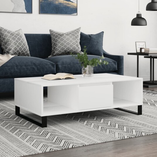 Salongbord hvit 104x60x35 cm konstruert tre 8720845439002