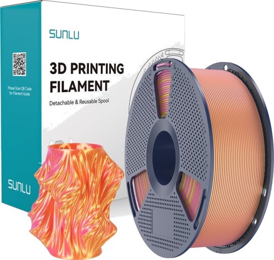 Sunlu Pla+ Silk Dual Color 1.75 Mm 1 Kg (Pink-Gold) Filament
