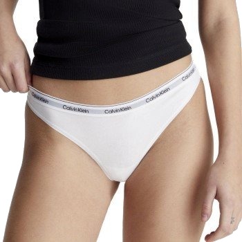 Calvin Klein Truser 3P Modern Logo Thongs Hvit bomull XX-Large Dame Calvin Klein Truser 3P Modern Logo Thongs Hvit bomull XX-Large Dame