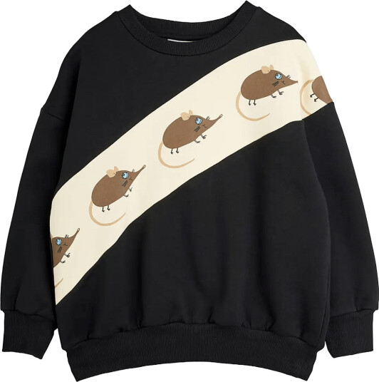 Mini Rodini Elephant Shrew Panel Sweatshirt Black 92/98