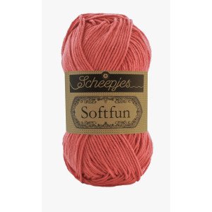 Scheepjes Softfun Garn Unicolor 2607 Rød Scheepjes Softfun Garn Unicolor 2607 Rød