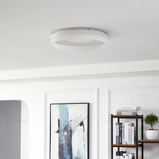 Lucande Smart LED-taklampe Squillo hvit Tuya RGBW CCT