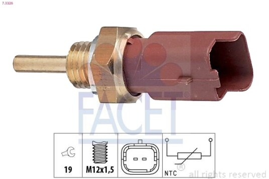 Sensor, motortemperatur FACET 7.3326