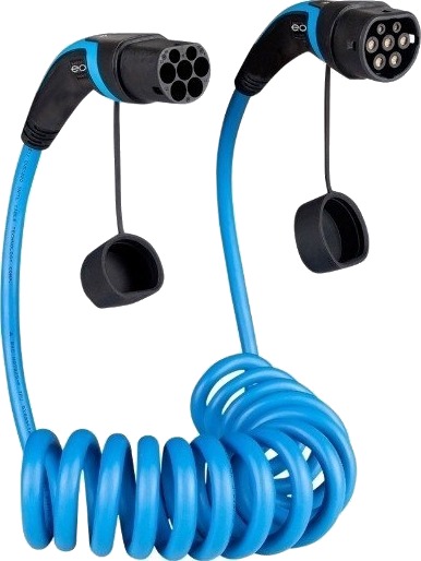 Eo Charging Spiral Ladekabel T2 T2 1 fase 32A 5m 7.4 kw