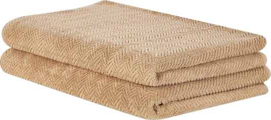 Håndkle Mitiaro sett av 2 Beige Beige