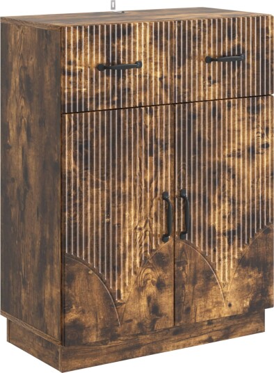  Serviesskap med skuff Røkt Eik 66 x 34,5 x 87 cm Konstruert tre
