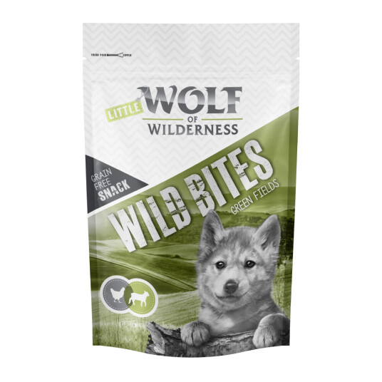 Wolf Of Wilderness Nå Til Spesialpris! "Wild Bites" Hundesnack 180 G Junior- Green Fields Lam