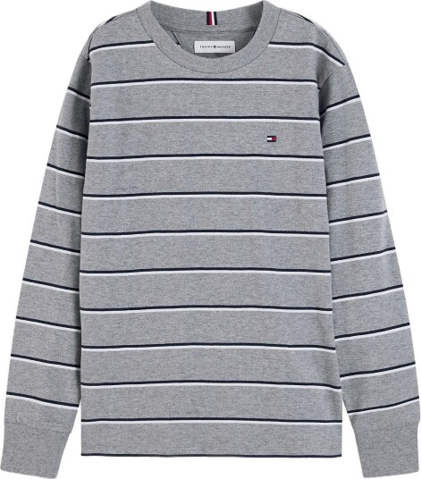 Tommy Hilfiger Stripe Tee Ls Grey 140