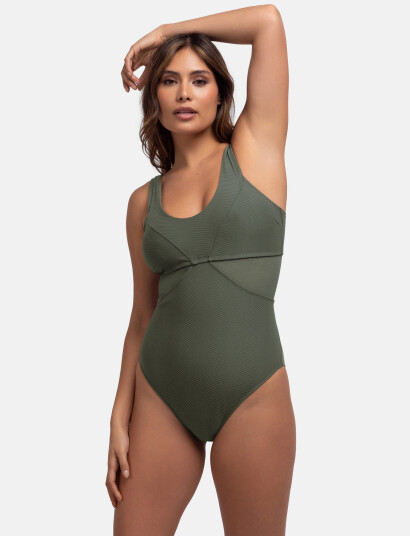 Dorina Saint Tropez Shaping Swimsuit - Khaki green - S