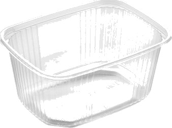 Salatbæger 250 Ml 108X81x50 Mm Rektangulær Pp Klar,10 Pk X 100 Stk/Krt