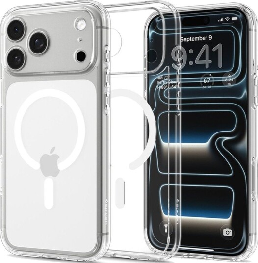 Spigen Ultra Hybrid MagSafe-deksel for iPhone 17 Pro Max - Gjennomsiktig Hvit Mobildeksel Spigen Ultra Hybrid MagSafe-deksel for iPhone 17 Pro Max - Gjennomsiktig Hvit Mobildeksel