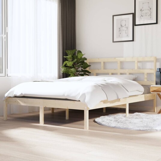 vidaXL Sengeramme heltre 120x190 cm 4FT Small Double