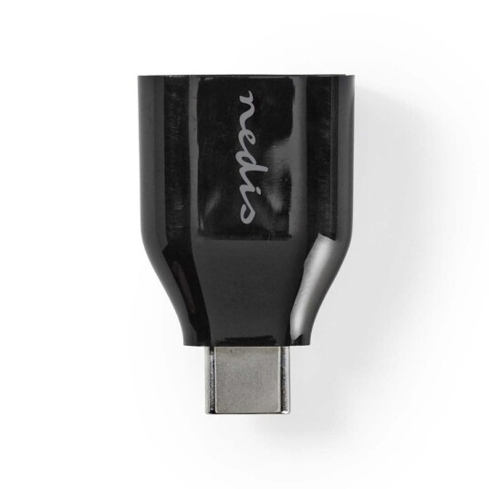 Nedis USB-C™ Adapter | USB 3.2 Gen 1 | USB-C™ Hann | USB-A Hun | 5 Gbps | Rund | Nikkel belagt | Sort | Boks