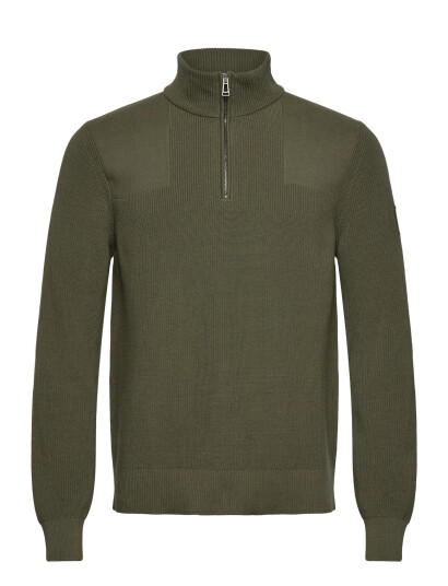 Belstaff Commander Quarter Zip Jumper   Green   XXL