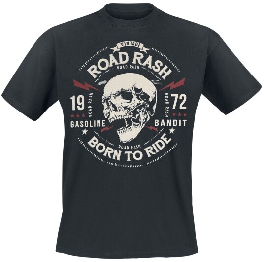 Gasoline Bandit Rockabilly T-skjorte Road Rash II S til 4XL Herrer svart