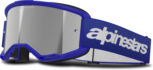 Alpinestars Crossbriller  Vision 3 Wordmark Blå-Mirror Silver