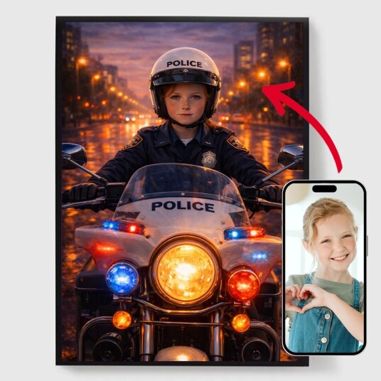 Namly Design Personalisert Plakat Kid Police Patrol AI Plakat POSTERDB1YDL