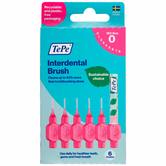 TePe Interdentalbørster Original Rosa 0,4 mm. ISO 0 - 6 pcs. TePe Interdentalbørster Original Rosa 0,4 mm. ISO 0 - 6 pcs.