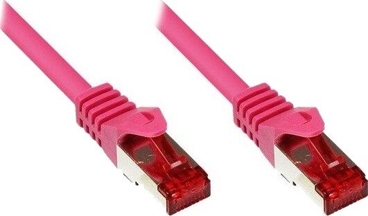 Good Connections Alcasa Good Connections Patch-Kabel Rj-45 M Rj-45 M 1 M Paare In Metallfolie Pimf Kategorie 6A Halogenfrei Magenta 8060-010M