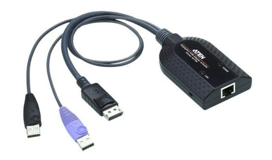 Aten KVM Adapter for DisplayPort med USB til RJ-45, Svart Aten KVM Adapter for DisplayPort med USB til RJ-45, Svart
