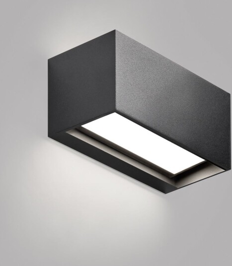 Vegglampe LIGHT POINT Linea W1 dimmbar Svart Stue Aluminium Design 15 6.5 Svart