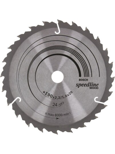 Bosch Sirkelsagblad Speedline Wood 190 x 20/16 x 2,2 mm, 24