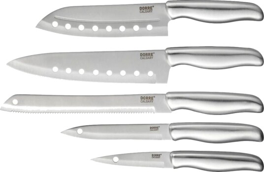 Dorre Knivsett i stål 5 kniver 1714481-01-0 1714489-01-0 Dorre Knivsett i stål 5 kniver 1714481-01-0 1714489-01-0